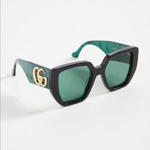 GUCCI Generation Bold green black oversized sunglasses